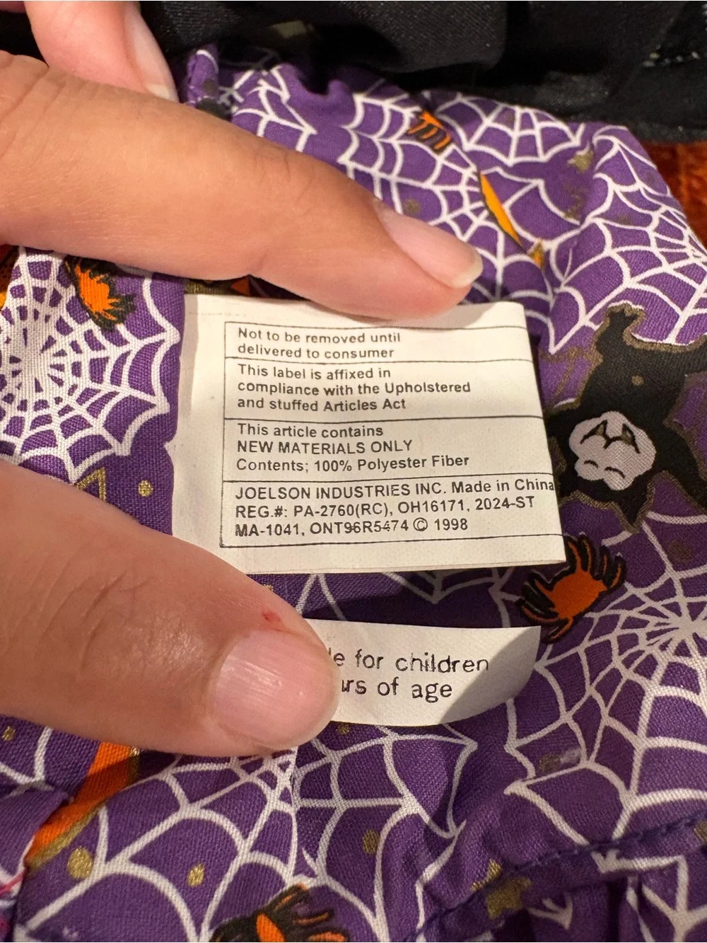 Vintage 1998 Silly Pumpkin Witch Candy Plush Nylon Basket EUC